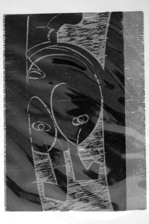 Sehr gut erhaltener Holzdruck von HAP Grieshaber.