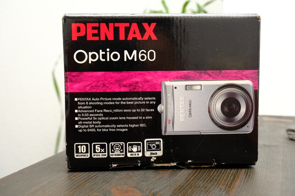 Pentax Optio M 60 | schwarz | sehr schöne, kompakte 10 MP Digitalkamera