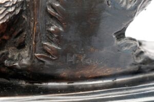 Bronze Figur | Junge mit Ente | von H. Cauer | Signiert | sehr dekorativ