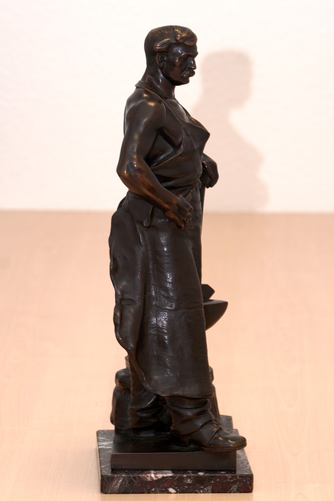 Bronze Figur "Schmied" von C.M. Geiling | Signiert | Düsseldorfer Bronzegießerei