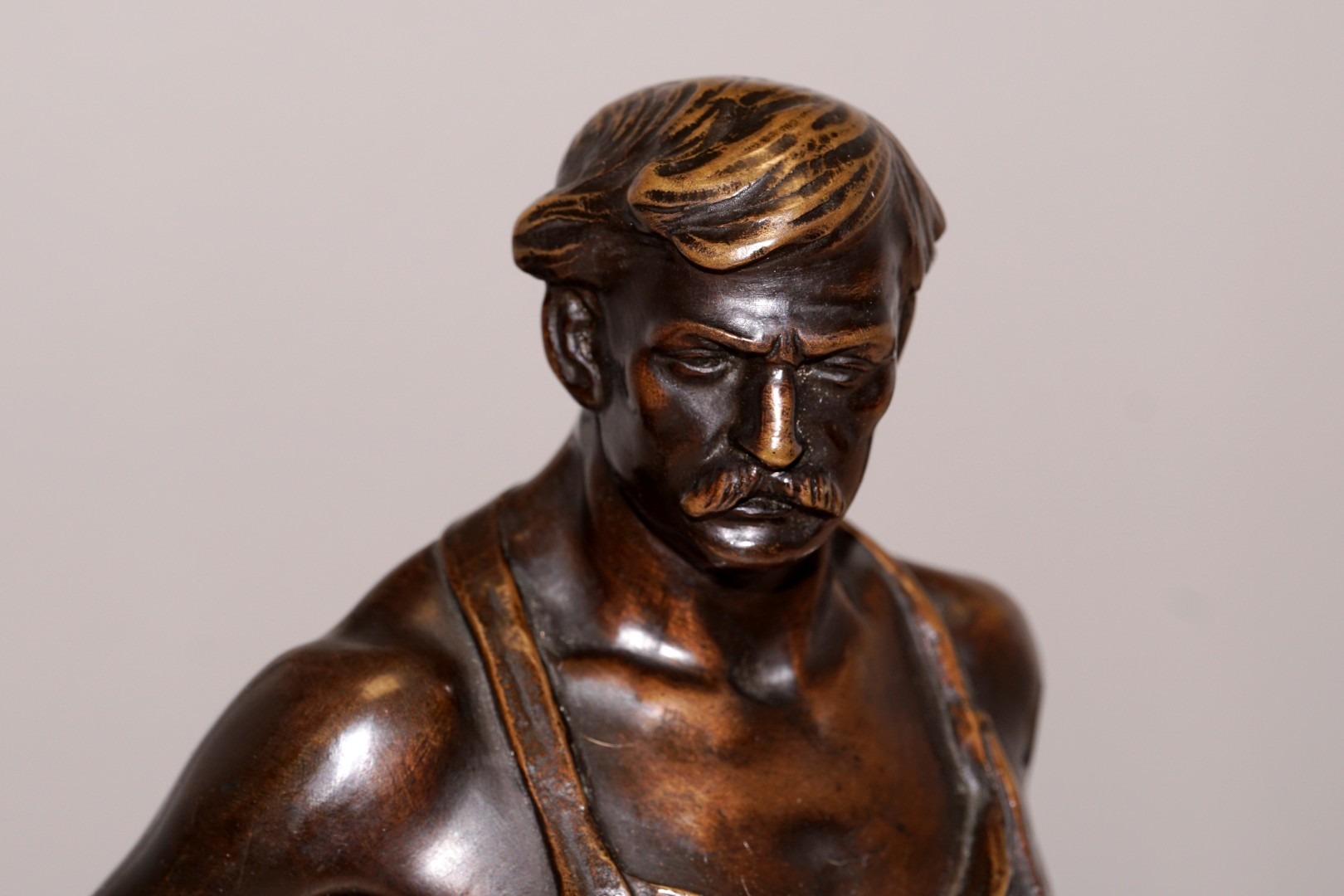 Bronze Figur "Schmied" von C.M. Geiling | Signiert | Düsseldorfer Bronzegießerei