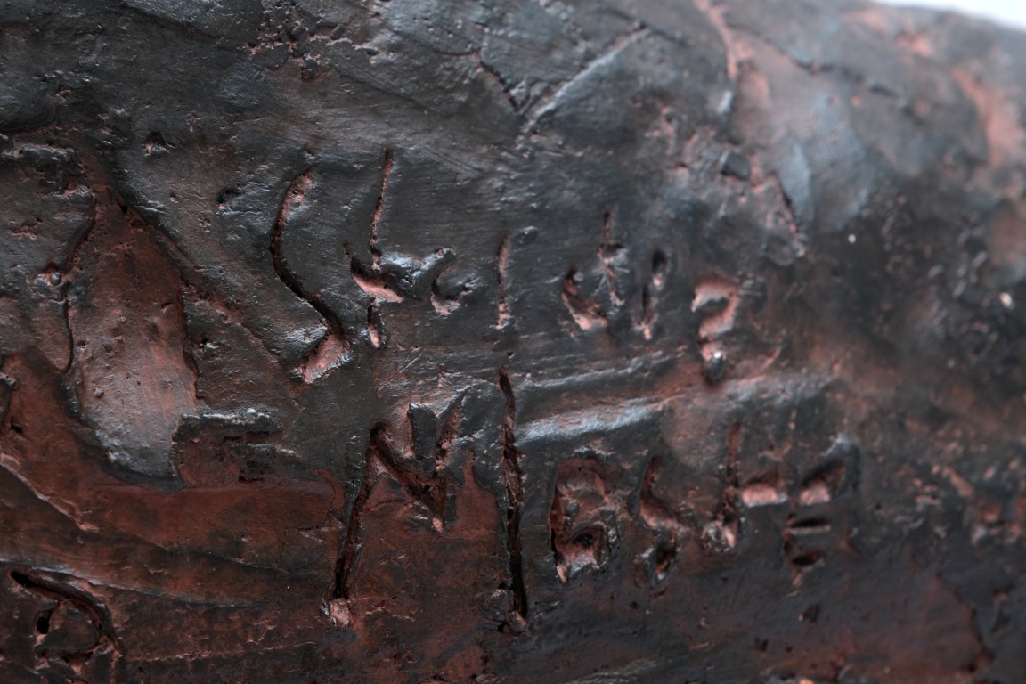 Titus Lerner | original Keramikskulptur | Kopf mit Maske | Signiert | von 1992