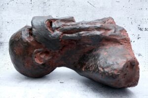 Titus Lerner | original Keramikskulptur | Kopf mit Maske | Signiert | von 1992