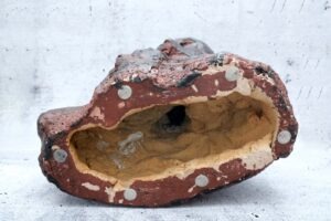 Titus Lerner | original Keramikskulptur | Kopf mit Maske | Signiert | von 1992