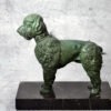 2 Bronzen als Buchstützen | Hunde / Pudel | Art Deco / 20. Jhd. | sehr dekorativ