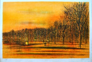 Jean Carzou, Die Tuileries, aus "Views of Paris" | signiert | nummeriert III/X
